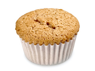 Single plain cupcake, close up