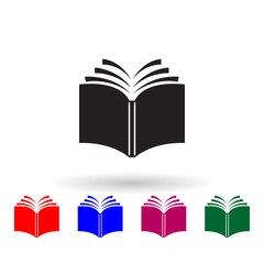 Log book multi color icon. Simple glyph, flat vector of library icons for ui and ux, website or mobile application