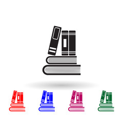 Pile of books multi color icon. Simple glyph, flat vector of library icons for ui and ux, website or mobile application