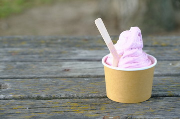 ice cream in a glass