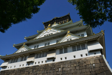 Osaka, Japan - august 5 2017 : historical castle