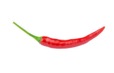 Red chili or chilli pepper isolated on a white background. with clipping path