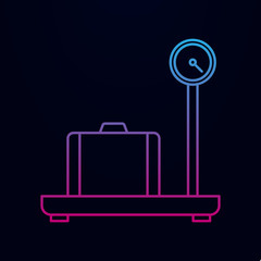 Cargo scales nolan icon. Simple thin line, outline vector of measure icons for ui and ux, website or mobile application