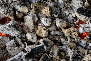 Texture background from embers from a fire.