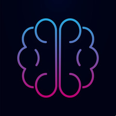 Brain nolan icon. Simple thin line, outline vector of medecine icons for ui and ux, website or mobile application