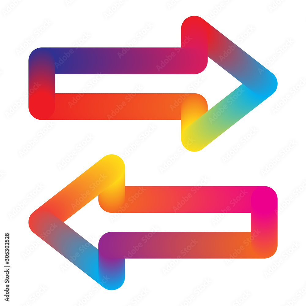 Canvas Prints colorful arrows - vector.