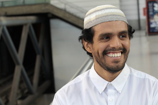 Islamic Man Smiling Close Up