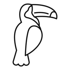 Tucan icon. Outline tucan vector icon for web design isolated on white background © anatolir