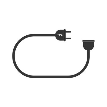 Electric Extension Cord Icon - Vector.