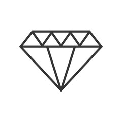 Vector Diamond icon isolated.