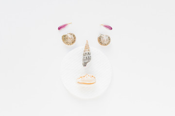 Creative face from different subjects