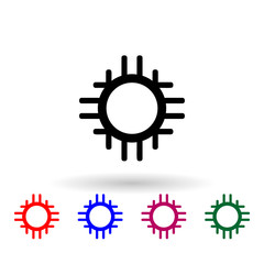 Mexican circle multi color icon. Simple glyph, flat vector of mexico icons for ui and ux, website or mobile application