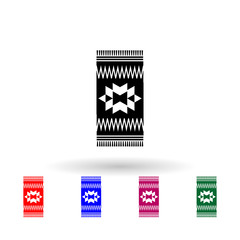 Mexican carpet multi color icon. Simple glyph, flat vector of mexico icons for ui and ux, website or mobile application