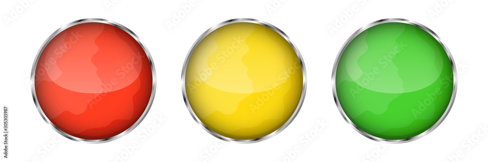 Wall mural vector glossy buttons