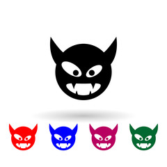 monster multi color icon. Simple glyph, flat vector of monsters icons for ui and ux, website or mobile application