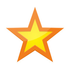 Vector dotted Star in pop art design.
