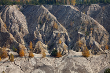 Suvorov quarries; autumn in Central Russia (Tula region)