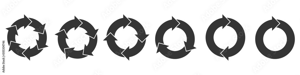 Canvas Prints set of circle arrows