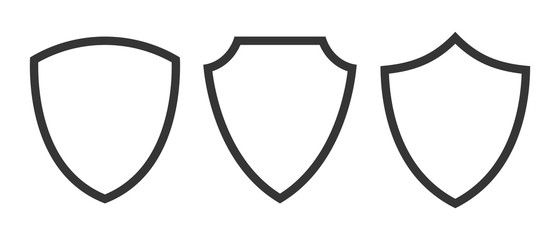 Fototapeta Set of vector Shield icons isolated. obraz