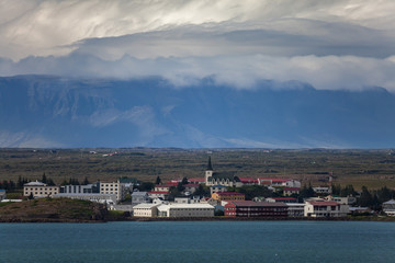 View of  Borgarnes, Nothern Iceland