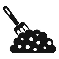 Hand fork soil icon. Simple illustration of hand fork soil vector icon for web design isolated on white background