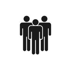 People icon in flat style. People symbol for your web site design, logo, app, UI Vector