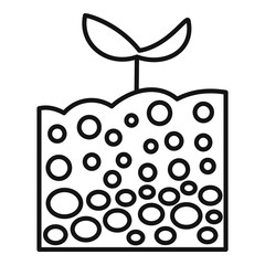 Plant soil garden icon. Outline plant soil garden vector icon for web design isolated on white background