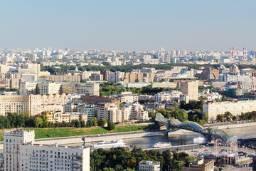 Obraz premium View from Hotel Ukraine in Moscow to city center 