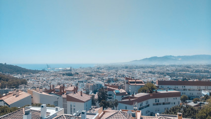 Fototapeta na wymiar Urban views from the Malaga Viewpoint
