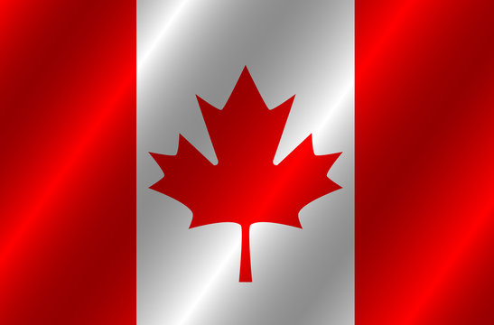 Bright background with flag of Canada . Happy Canada day background. Bright button with flag.
