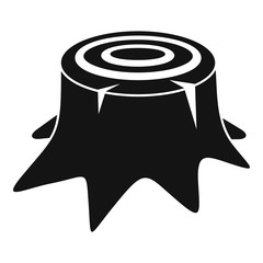 Tree stump icon. Simple illustration of tree stump vector icon for web design isolated on white background