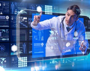 Telemedicine concept with doctor and smartphone