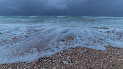 Portonovo durante una mareggiata