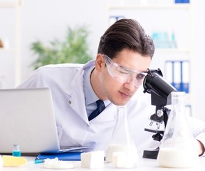 The food scientist testing new stuff in the lab