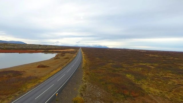 iceland nature from the dron