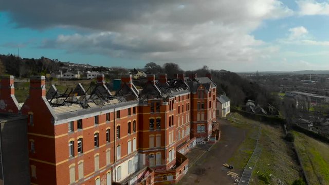 The abandoned, burned out mental asylum St. Kevins Asylum in Cork, Lost place, annex to Our Lady's Hospital