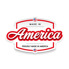 Made in America sign lettering vintage