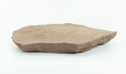 Stone isolated on White background, for product display, Blank for mockup design.