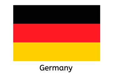 German flag icon, Germany country flag vector illustration