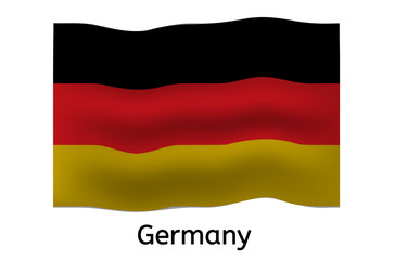 German flag icon, Germany country flag vector illustration