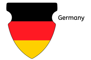German flag icon, Germany country flag vector illustration