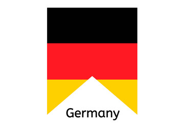German flag icon, Germany country flag vector illustration