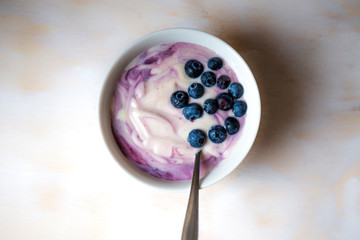Almond Yoghurt with nuts and blueberry