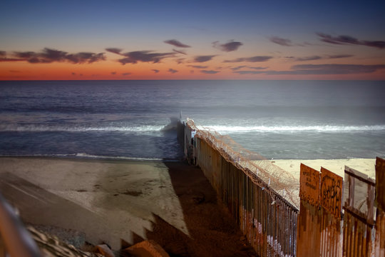 Border Between Mexico And The United States Of America