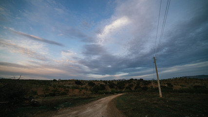 Paisaje del campo de Andalucia en Almeria