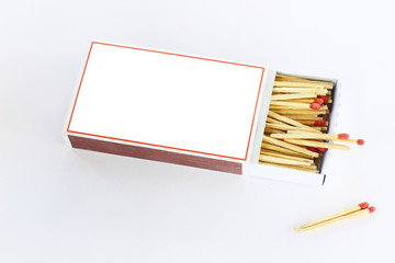 Matchbox isolated on white background, copy space.