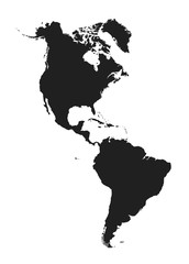 map of north and south america. isolated vector image of western world © Назарій
