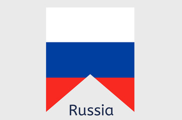 Russian flag icon, Russia country flag vector illustration