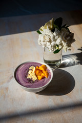 Almond Yoghurt with nuts and blueberry