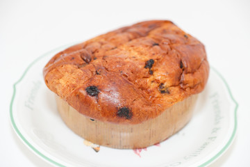 Homemade Christmas Even Panettone Bread with Fruit - Image